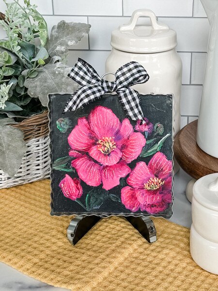 Mini Pink Camellia Print By The Round Top Collection