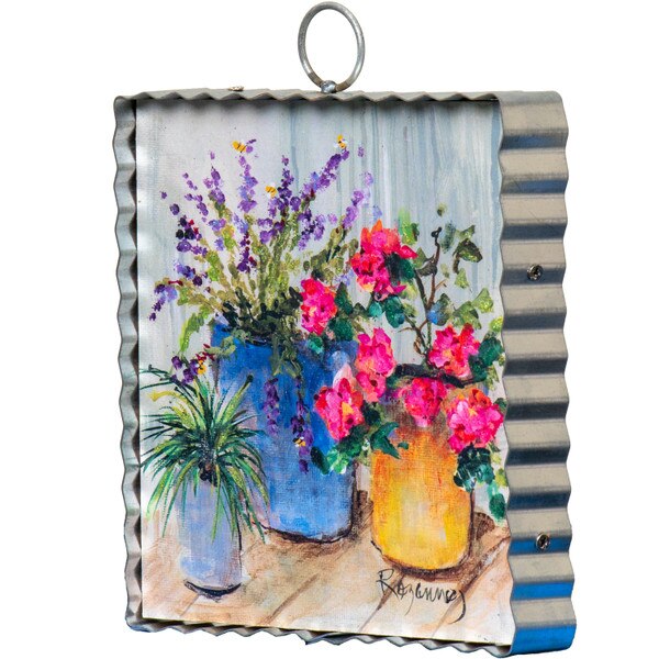 Mini Table Flower Pots Print By The Round Top Collection